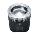 Combustion piston consists of a steel head and an aluminum skirt and is machined separately, which are connected together with bolts. This kind of piston can have complex cooling oil-way, oil chamber and skirt. This piston has 28% less weight than the cast-iron piston, therefore has less inertia and still retain high heat-resistance ability. 